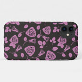 Coques Case-Mate iPhone Arrière - plan rose floral (Dos (Horizontal))
