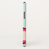 Coques Case-Mate iPhone Arrière - plan rose personnalisé de bleu de menthe (Dos/Droite)