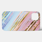 Coques Case-Mate iPhone Arrière - plan rose texturé (Verso (horizontal))