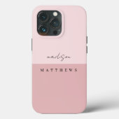 Coques Case-Mate iPhone Arrière - plan rose vif élégant Script (Verso)