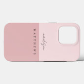 Coques Case-Mate iPhone Arrière - plan rose vif élégant Script (Verso (horizontal))