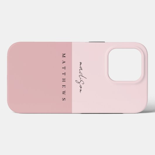 Coques Case-Mate iPhone Arrière - plan rose vif élégant Script (Verso (horizontal))