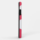 Coques Case-Mate iPhone Arrière - plan rouge avec cercles blancs. Point Po (Dos/Droite)