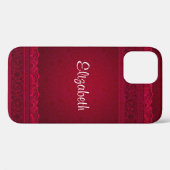 Coques Case-Mate iPhone Arrière - plan rouge élégant et élégant (Verso (horizontal))
