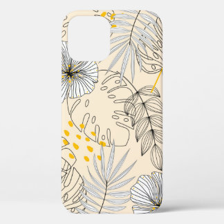 Case-Mate iPhone Case Arrière - plan sans faille avec plantes, feuilles