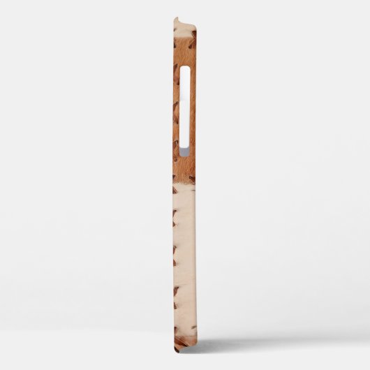 Coques Case-Mate iPhone Arrière - plan texturé en cuir gros plan. (Verso / Gauche)