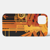 Coques Case-Mate iPhone Arrière - plan tramé technique (Verso (horizontal))