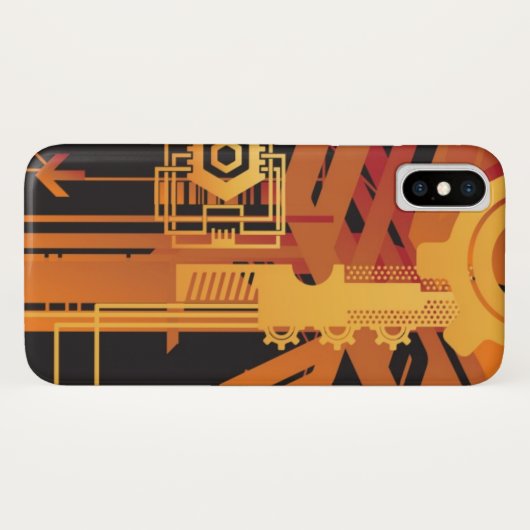 Coques Case-Mate iPhone Arrière - plan tramé technique (Dos (Horizontal))