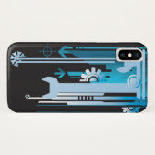 Coques Case-Mate iPhone Arrière - plan tramé technique 3 (Dos (Horizontal))