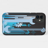 Coques Case-Mate iPhone Arrière - plan tramé technique 3 (Dos (Horizontal))