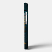 Coques Case-Mate iPhone Arrière - plan turquoise à vapeur avec engrenages (Verso / Gauche)