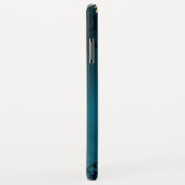 Coques Case-Mate iPhone Arrière - plan turquoise à vapeur avec engrenages (Dos/Droite)