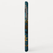 Coques Case-Mate iPhone Arrière - plan turquoise à vapeur avec engrenages (Dos/Gauche)