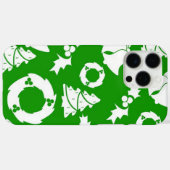 Coques Case-Mate iPhone Arrière - plan vert avec cloches, mélèze et arbre (Verso (horizontal))