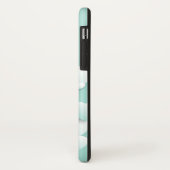 Coques Case-Mate iPhone Arrière - plan vert clair avec coeur blanc 3D (Dos/Gauche)