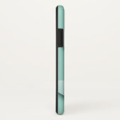 Coques Case-Mate iPhone Arrière - plan vert clair avec coeur blanc 3D (Dos/Droite)