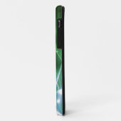Coques Case-Mate iPhone Arrière - plan vert clair avec étoiles et bokeh (Dos/Gauche)