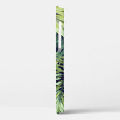 Coques Case-Mate iPhone Arrière - plan vert clair avec plantes tropicaux. (Verso / Gauche)