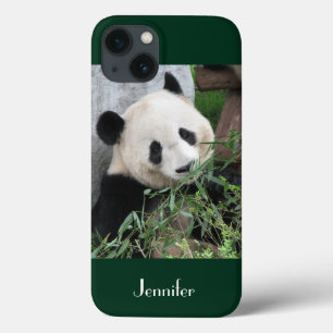 Etui iPhone 13 Arrière - plan vert foncé de Panda, le géant de l'