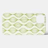 Coques Case-Mate iPhone Arrière - plan vertical vert de motif d'ogee (Verso (horizontal))