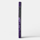 Coques Case-Mate iPhone Arrière - plan Violet Avec Dentelle Florale Violet (Verso / Gauche)