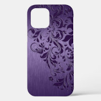 Arrière - plan Violet Avec Dentelle Florale Violet