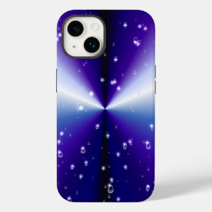 Coque Pour iPhone 14 Arrosage avec étoiles sur bleu violet noir arc-en-
