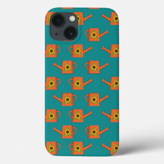 Coques Case-Mate iPhone Arrosage orange avec tournesol (Verso)