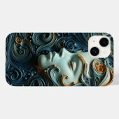 Coques Case-Mate iPhone Art 3D de la femme Lune (Verso (horizontal))
