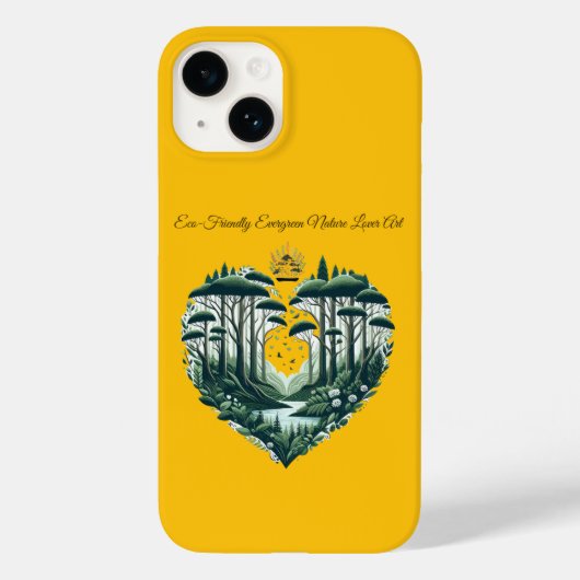 Coques Case-Mate iPhone Art à feuillage persistant de la nature (Verso)