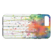 Coques Case-Mate iPhone Art abstrait à l'aquarelle dégoulinant (Dos (Horizontal))