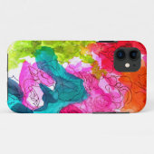 Coques Case-Mate iPhone art abstrait aquarelle fleurs de printemps (Dos (Horizontal))