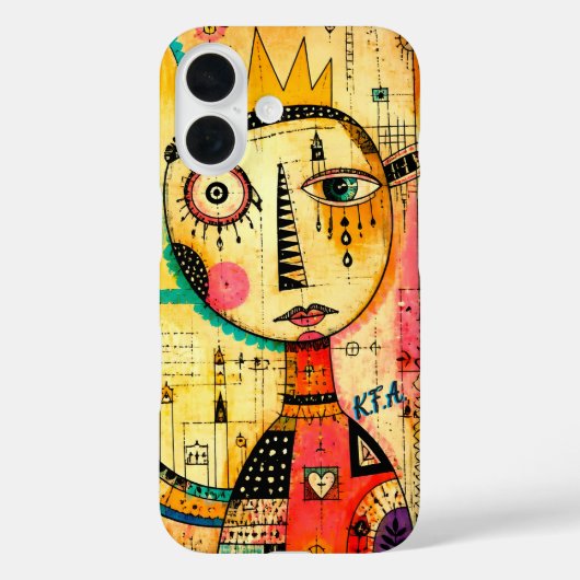 Coques Case-Mate iPhone Art abstrait avec initiales (Verso)