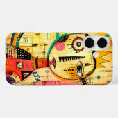 Coques Case-Mate iPhone Art abstrait avec initiales (Verso (horizontal))