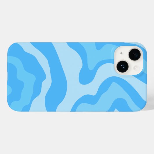 Coques Case-Mate iPhone art abstrait bleu (Verso (horizontal))