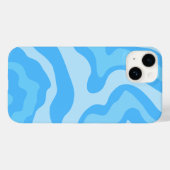 Coques Case-Mate iPhone art abstrait bleu (Verso (horizontal))
