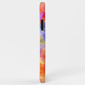 Coques Case-Mate iPhone Art abstrait bleu aqua funky violet orange rose (Dos/Droite)