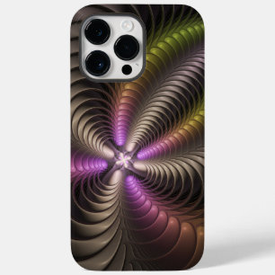 Coque Pour Pour iPhone 14 Pro Max Art abstrait brillant tripant coloré fractal 3D