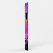 Coques Case-Mate iPhone Art abstrait chic moderne violet rose or scintilla (Dos/Droite)