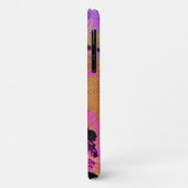 Coques Case-Mate iPhone Art abstrait chic moderne violet rose or scintilla (Dos/Gauche)