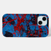 Coques Case-Mate iPhone Art Abstrait Contemporain : Électrique (Verso (horizontal))