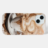 Coques Case-Mate iPhone Art Abstrait de Cappuccino (Verso (horizontal))