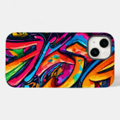 Coques Case-Mate iPhone Art abstrait de style graffiti (Verso (horizontal))