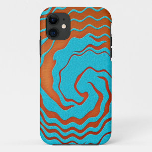 Etui iPhone Case-Mate Art abstrait de vague bleu et orange