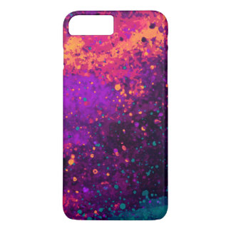 Coque iPhone 8 Plus/7 Plus Art abstrait d'éclaboussure de peinture de ciel de