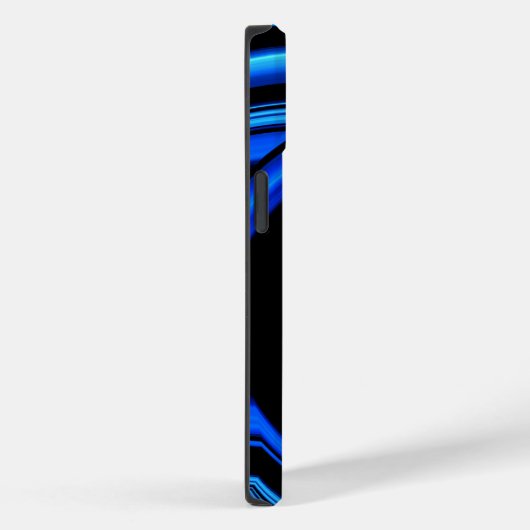 Coques Case-Mate iPhone Art Abstrait Dolphin Bleu Vague (Verso / Droite)