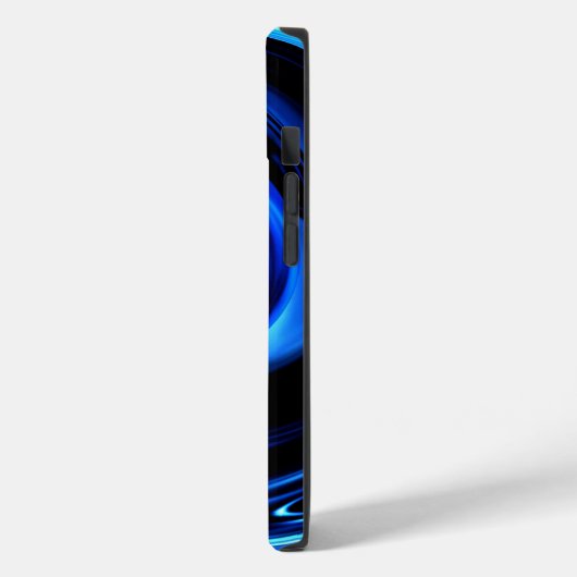 Coques Case-Mate iPhone Art Abstrait Dolphin Bleu Vague (Verso / Gauche)