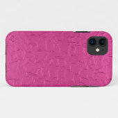 Coques Case-Mate iPhone Art Abstrait en métal rose chaud (Dos (Horizontal))