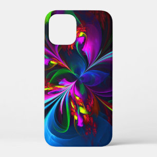 Case-Mate iPhone Case Art abstrait floral moderne motif rouge bleu #15