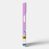 Coques Case-Mate iPhone Art Abstrait Fluide Vibrant en bleu + violet (Verso / Droite)